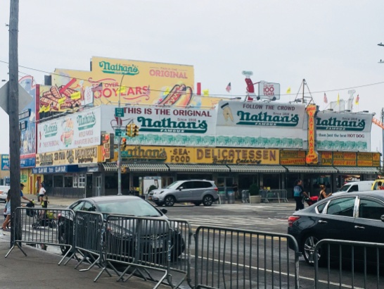The first Nathan’s Hot Dog stand